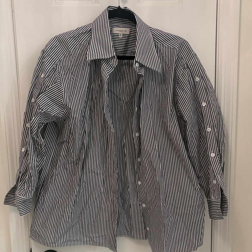 Women’s  Black and White Striped Shirt